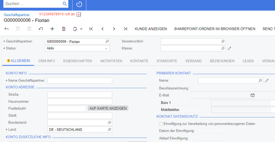Schaubild: Placetel-Telefonanlage und Haufe X360 verbunden